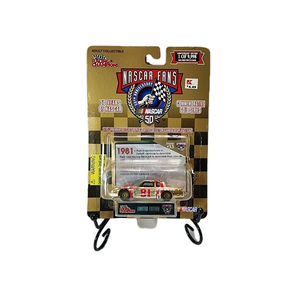 Racing Champions NASCAR Fans 50th Commemorative Gold Series 1998-81 Issue 33 New